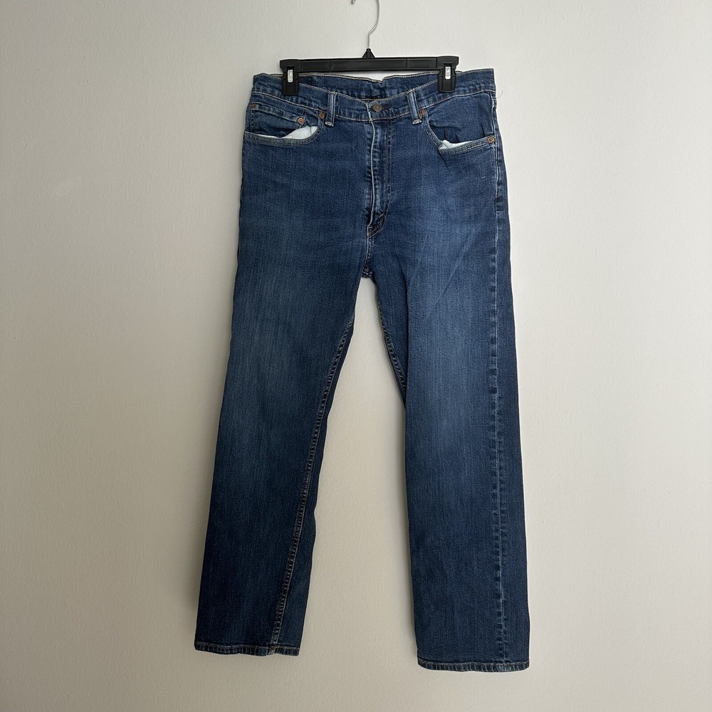 Levis‎ Jeans Mens 36x30 Blue 505 Straight Fit Cotton Denim Jeans